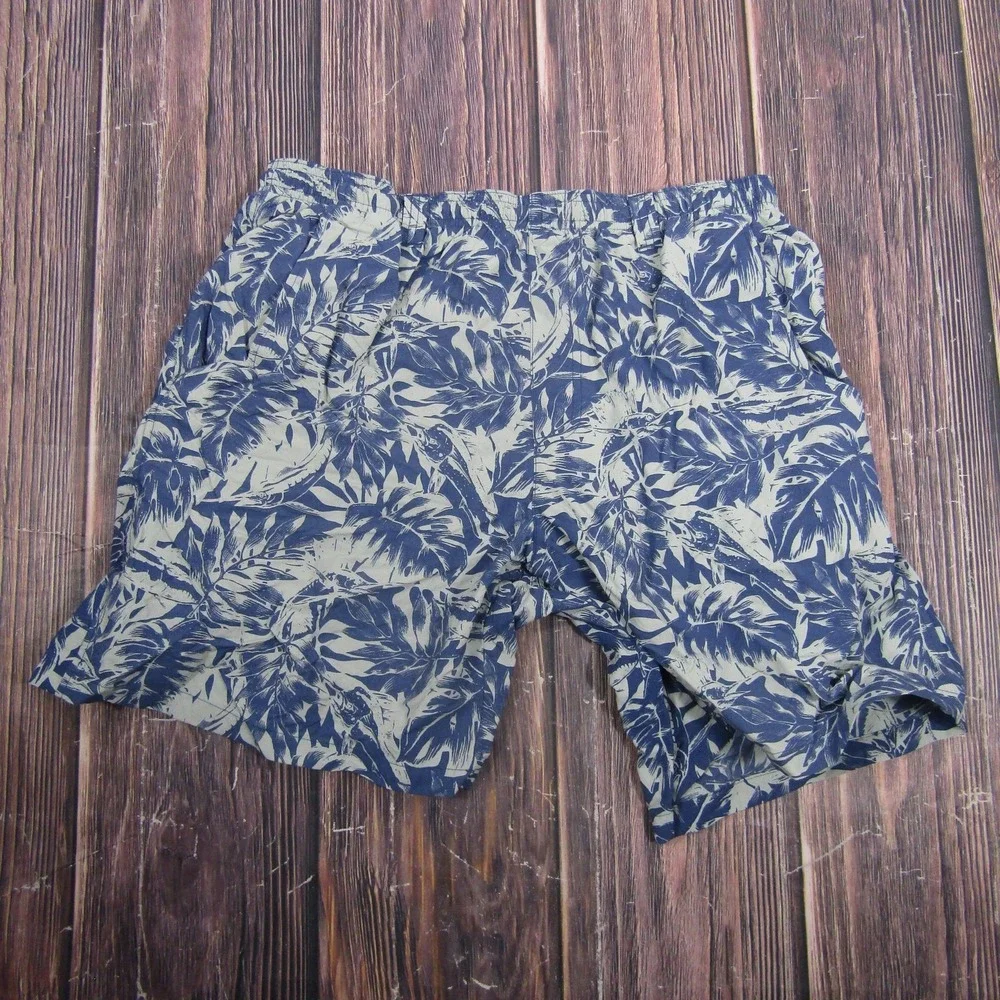 Columbia PFG Swim Shorts‎ Mens Medium Blue Tropical Fish Print Mesh Lined